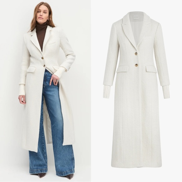 NWT Favorite Daughter THE CITY COAT PETITE In Ivory Coast - Picture 1 of 9